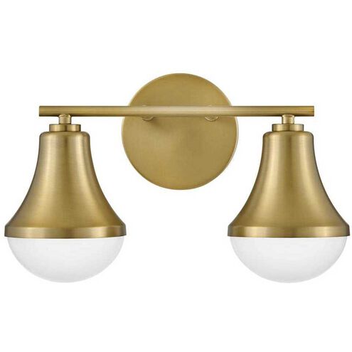 Haddie LED 14.5 inch Lacquered Brass Bath Light Wall Light