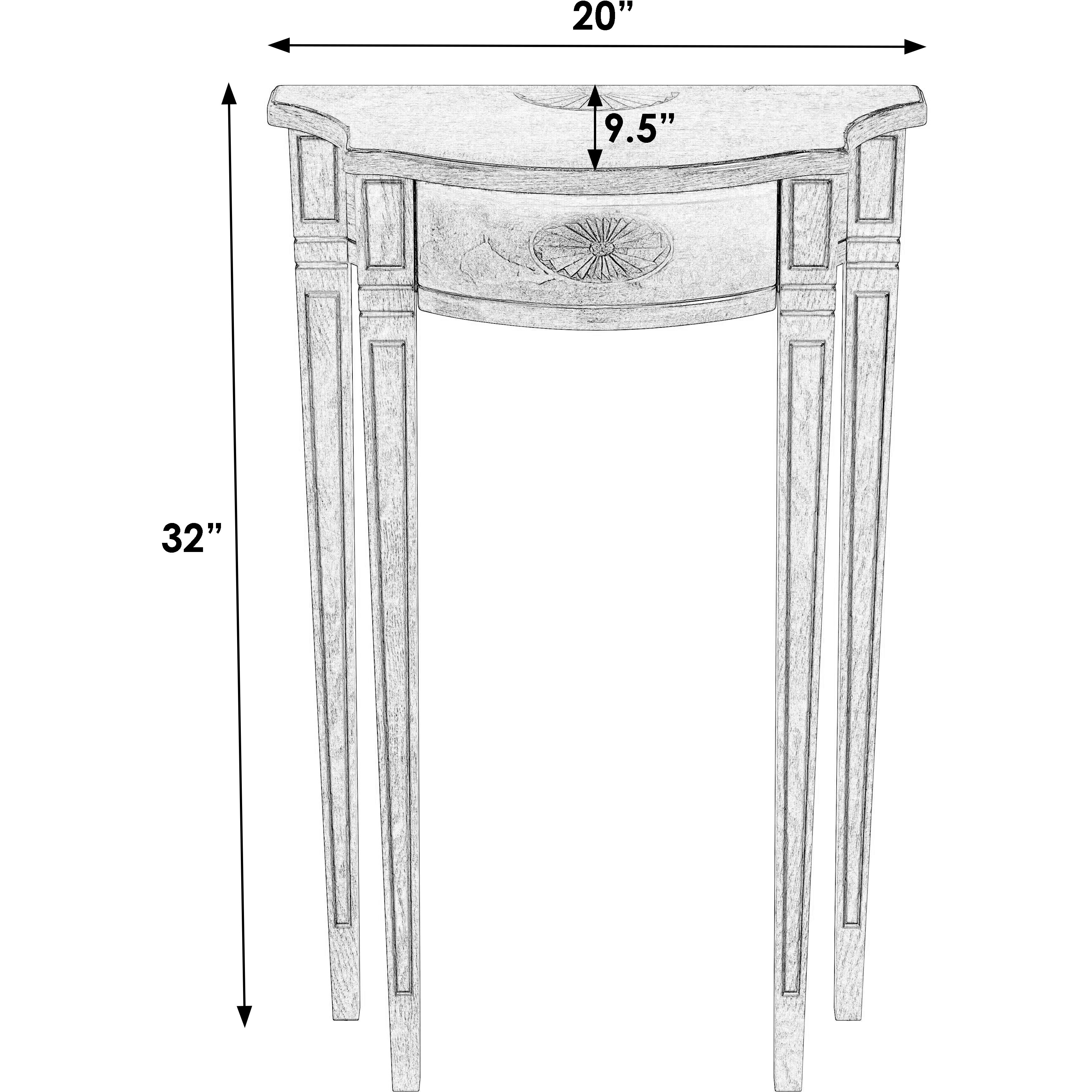 Chester Demilune Console Table in Beige