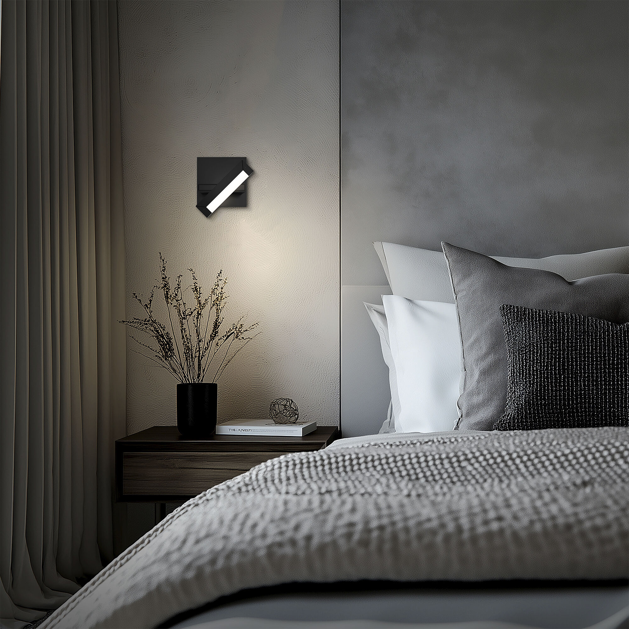 Mantel Reading Light Wall Light in Brushed Nickel, dweLED