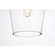 Placido 1 Light 6 inch Black and Clear Pendant Ceiling Light