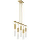 Chelsea 5 Light 40 inch Warm Brass Linear Chandelier Ceiling Light