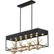 Canada 12 Light 12 inch Matte Black Chandelier Ceiling Light
