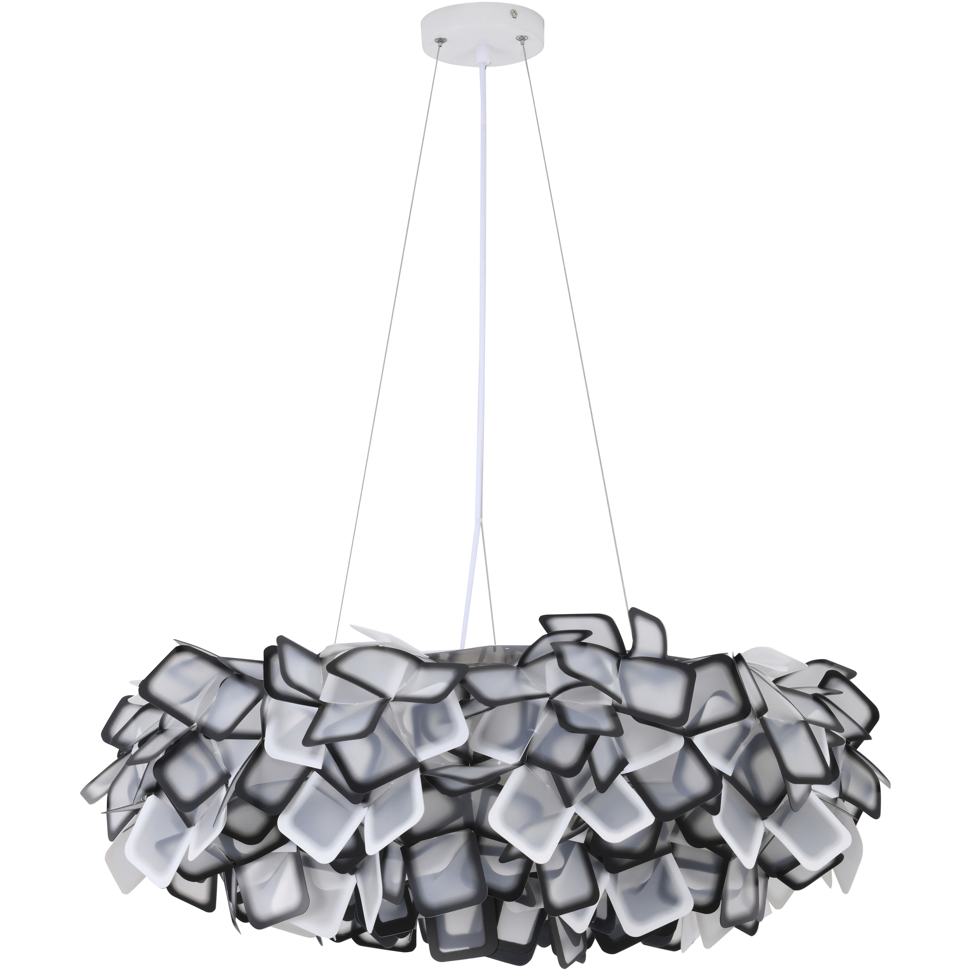 Canada LED 30.7 inch Black and White Chandelier Ceiling Light