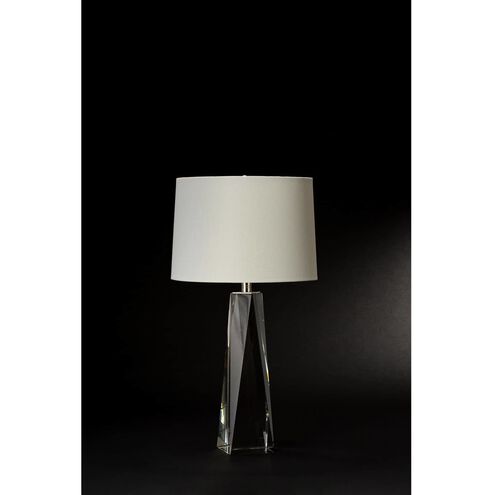 Angelica 27 inch 150.00 watt Clear Table Lamp Portable Light, Small