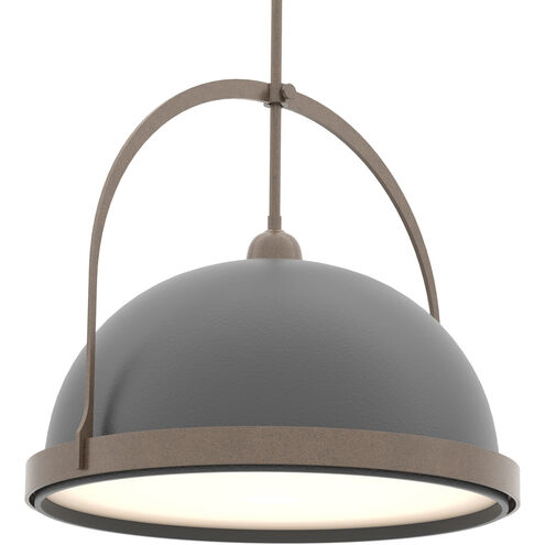 Atlas 1 Light 21.7 inch Bronze and Black Pendant Ceiling Light in Bronze/Black, Large