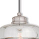 Hand Blown Art Glass Mini Pendants 1 Light 9.25 inch Brushed Nickel Mini Pendant Ceiling Light