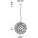 Manhattan Series LED 24 inch Chrome Chandelier Ceiling Light