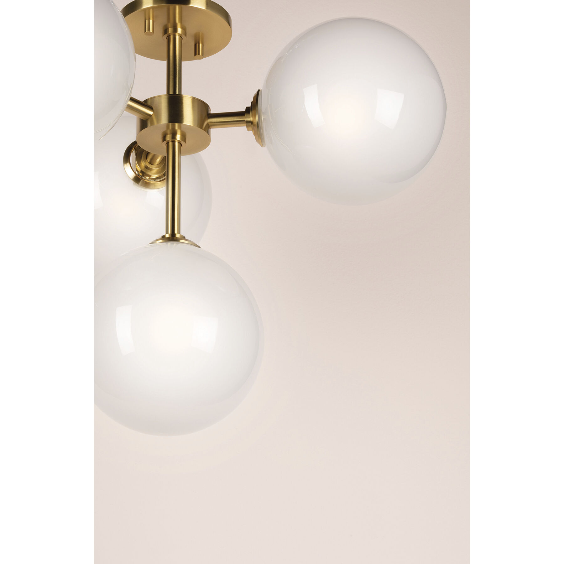 Ashleigh LED 20.25 inch Aged Brass Semi Flush Ceiling Light