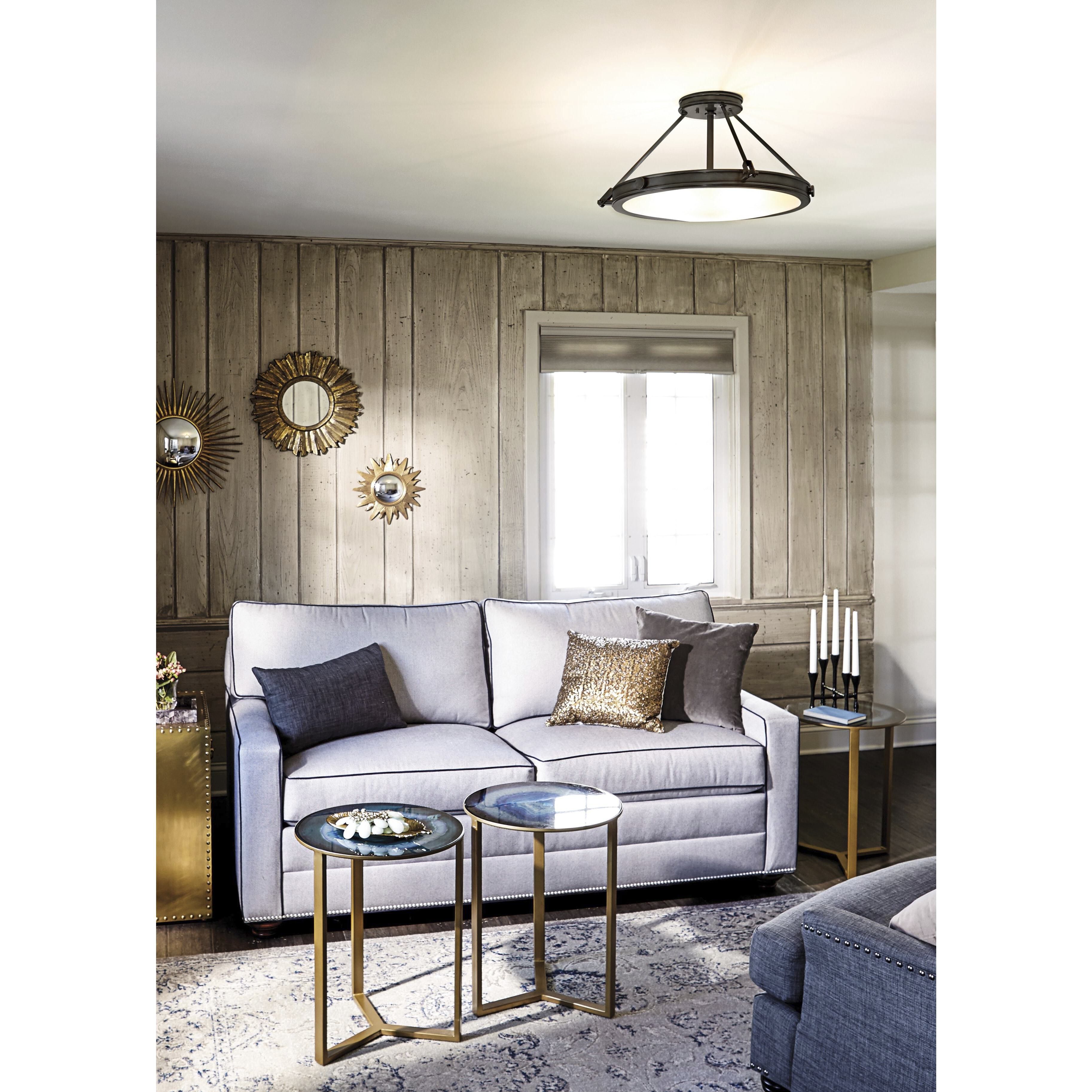 Collier 4 Light 22 inch Black Oxide Indoor Semi-Flush Mount Ceiling Light