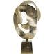 Abstract 24.6 X 6.1 inch Sculpture in Gold