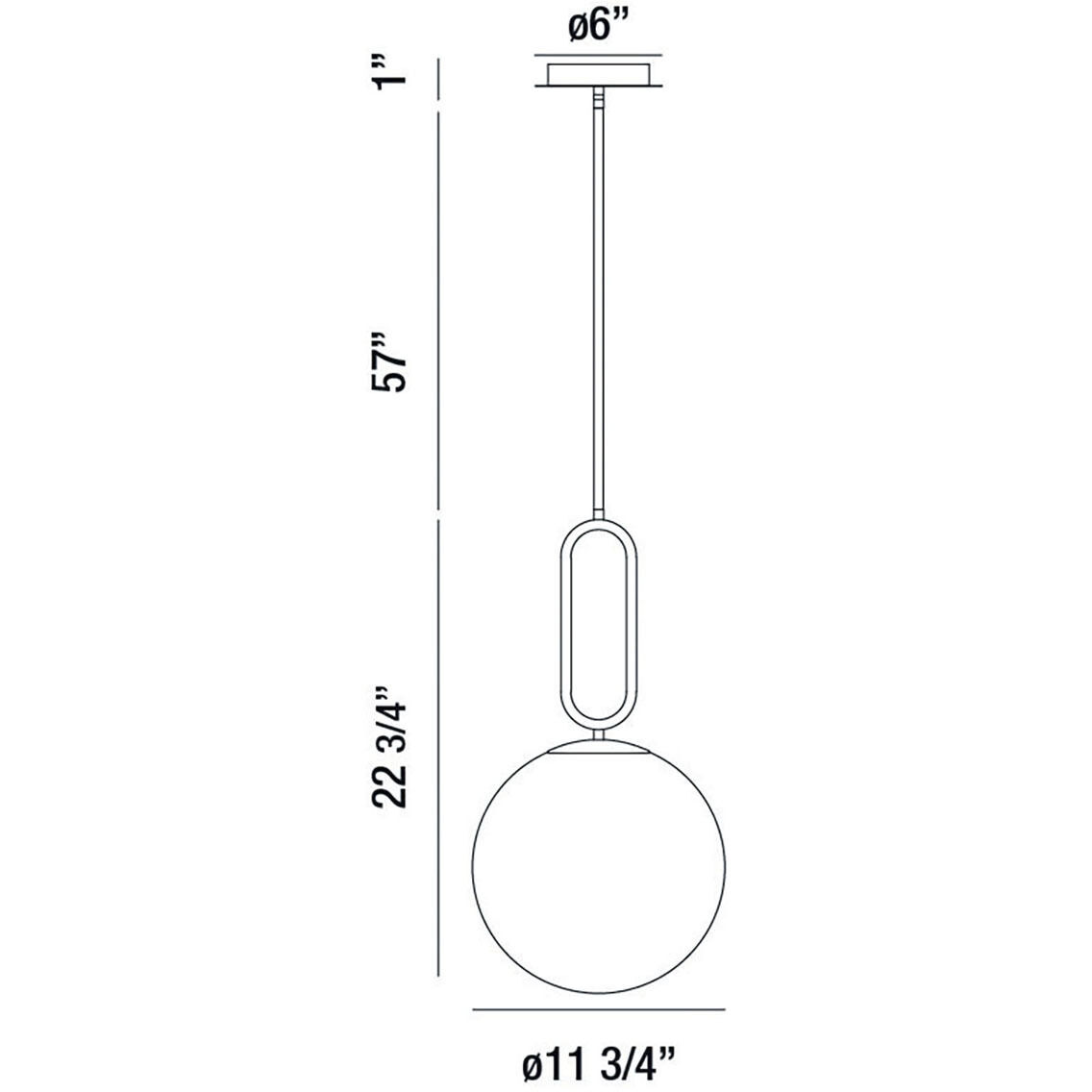 Prospect 1 Light 11.75 inch Black Pendant Ceiling Light, Large