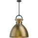 Alora Mood Waldo 1 Light 18 inch Matte Black and Aged Gold Pendant Ceiling Light