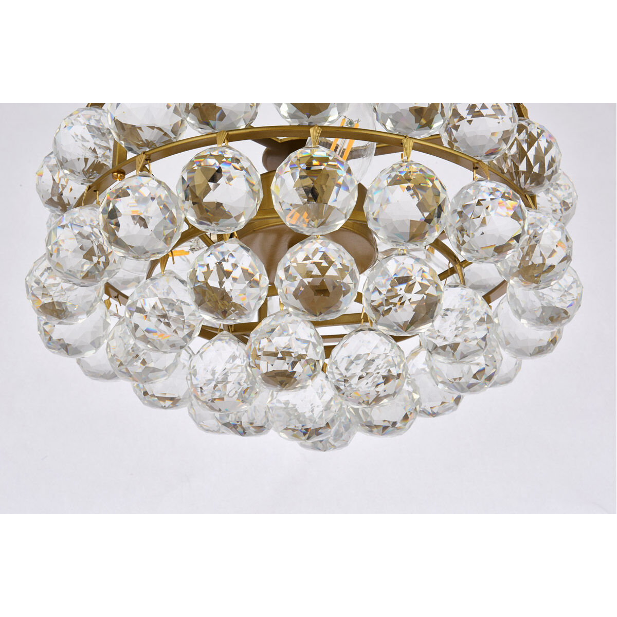 Savannah 3 Light 12 inch Brass Flush Mount Ceiling Light