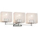 Fusion LED 22 inch Polished Chrome Bath Bar Wall Light in 2100 Lm LED, Rectangle, Seeded Fusion, Rectangle