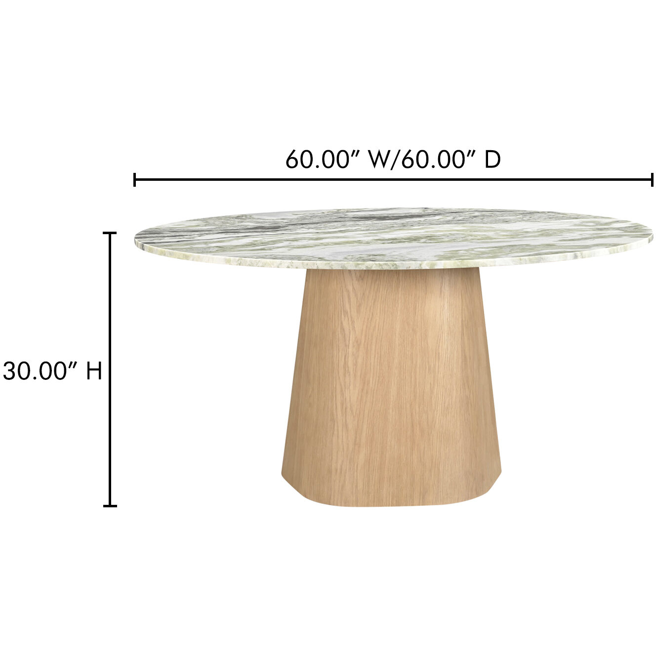 Evelyn 60 X 60 inch Green Dining Table