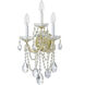 Maria Theresa Sconce Wall Light in Clear Swarovski Strass, Gold