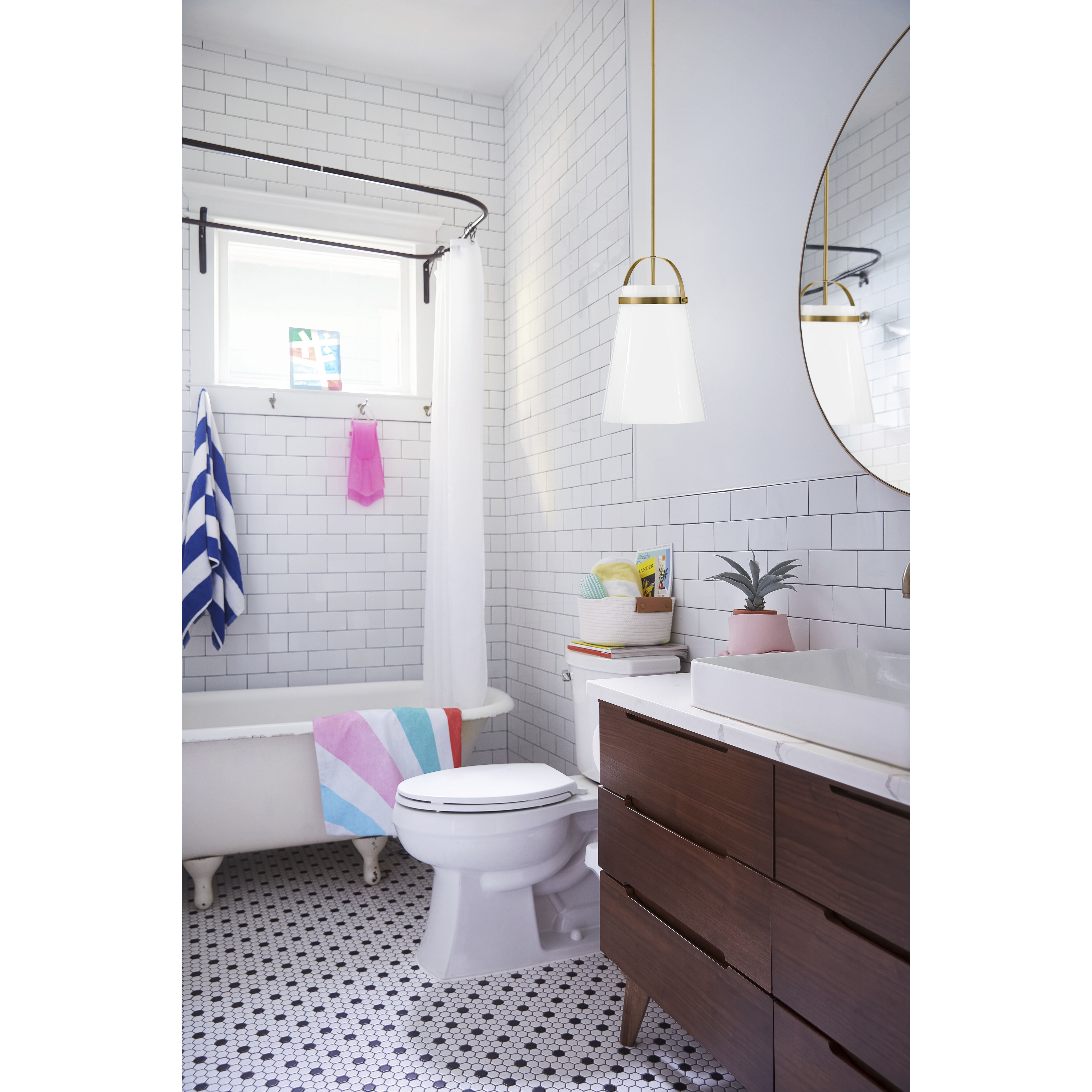 Tori LED 11.5 inch Lacquered Brass Pendant Ceiling Light