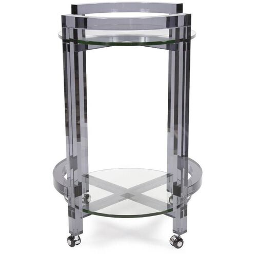 Carter Smokey Gray Bar Cart