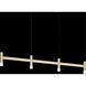 Systema Staccato LED 43 inch Painted Brass Linear Pendant Ceiling Light