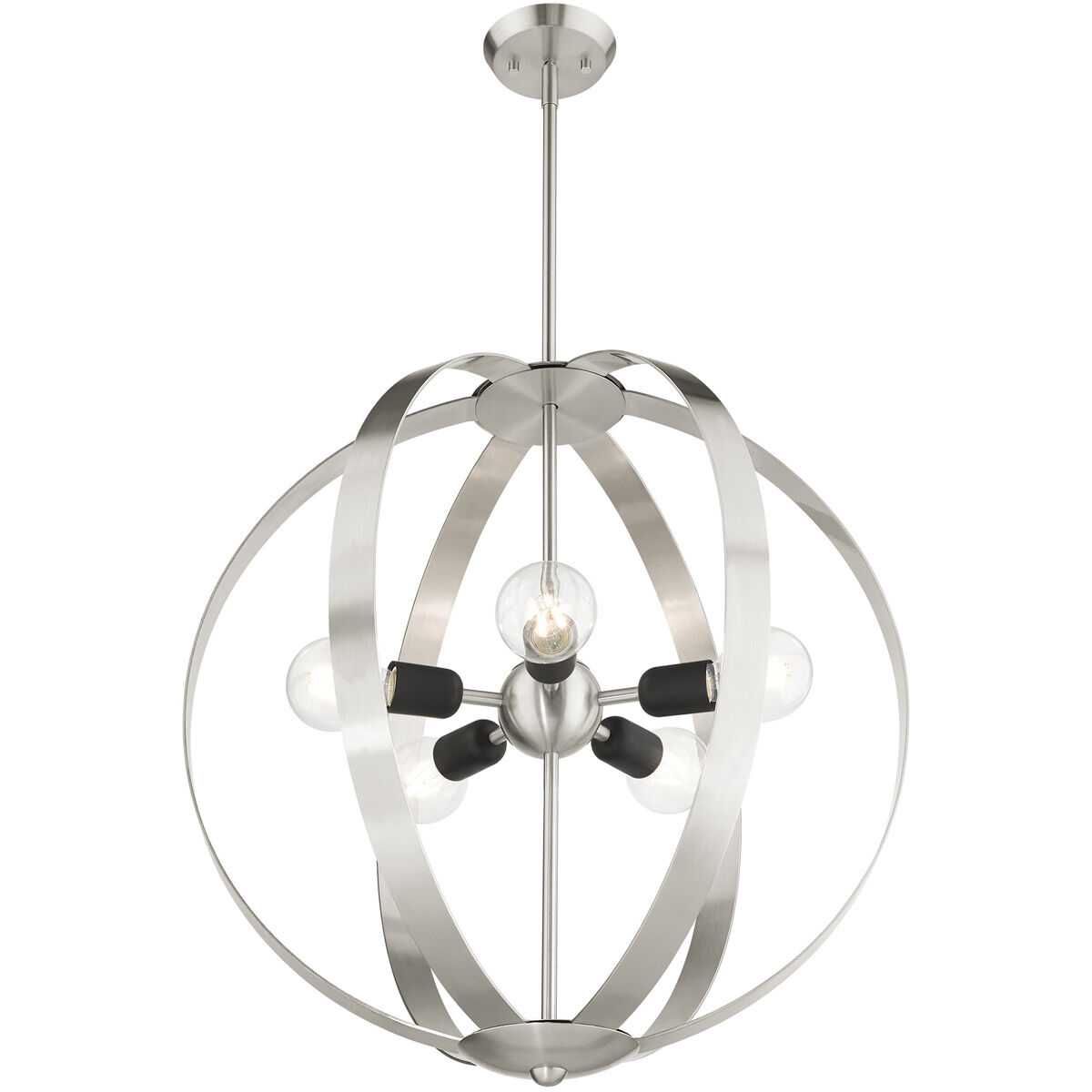 Modesto 5 Light 24 inch Brushed Nickel Chandelier Ceiling Light