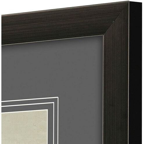 Along the Water Gray and Brown and Orange and Green Framed Art