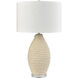 Sidway 29 inch 150 watt Off White and Clear Table Lamp Portable Light