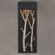Ocala LED 15.5 inch Textured Black and Poplar Outdoor Wall
