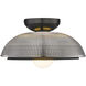 Crawford 1 Light 11.75 inch Matte Black Flush Mount Ceiling Light