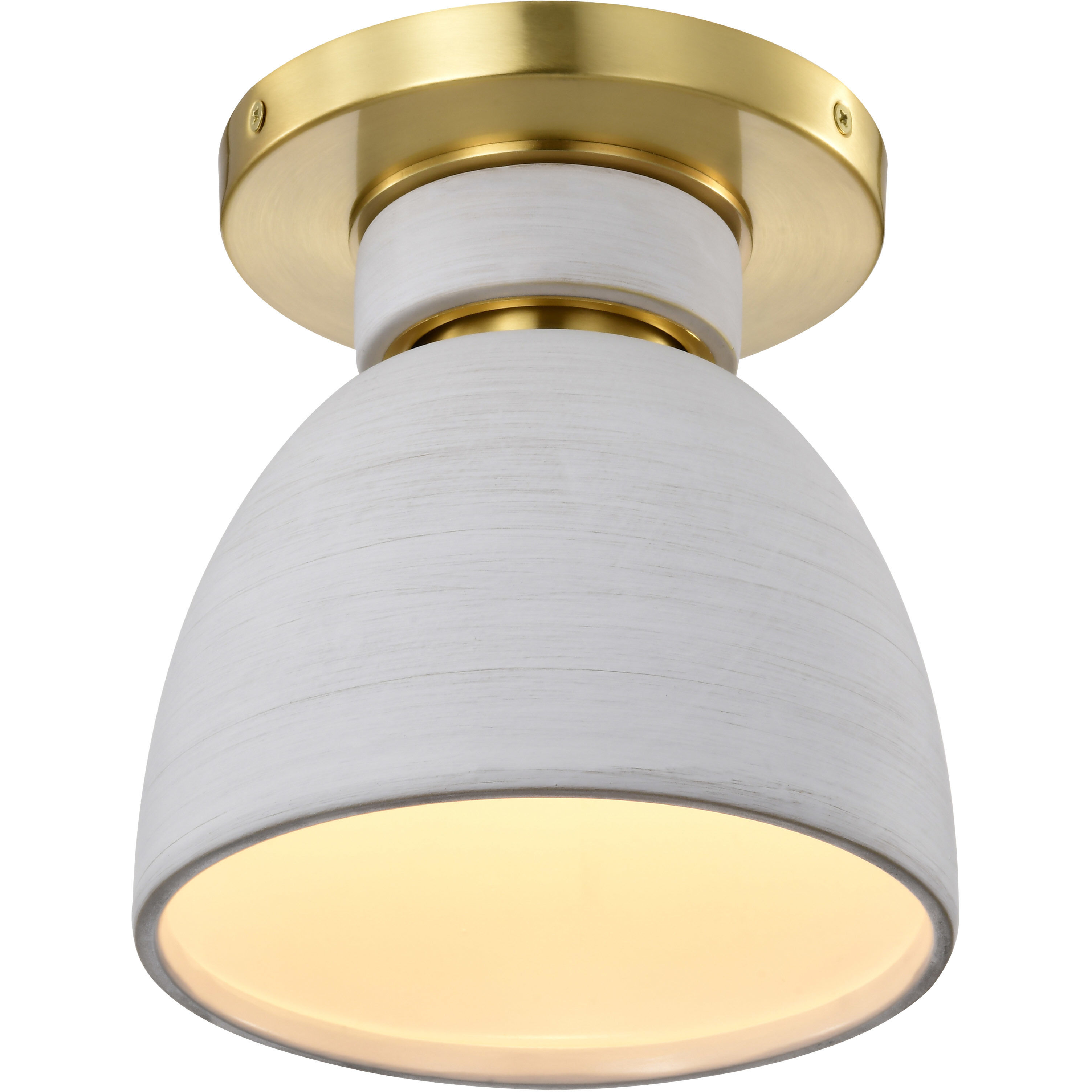 Collins 7.5 inch Brushed Brass Flush Mount Ceiling Light