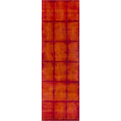 Cruise 96 X 30 inch Orange and Red Runner, Wool