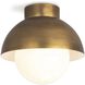 Montreux 1 Light 11.75 inch Natural Brass Flush Mount Ceiling Light