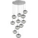Nova LED LED Classic Silver Chandelier Ceiling Light, Round Multi-Pendant
