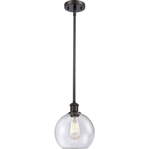 Ballston Athens LED 8 inch Oil Rubbed Bronze Pendant Ceiling Light in Seedy Glass, Ballston