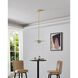 Solstice LED 15.75 inch Polished Brass Convertible Pendant Ceiling Light