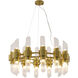 Canada 24 Light 31.5 inch Satin Brass Chandelier Ceiling Light