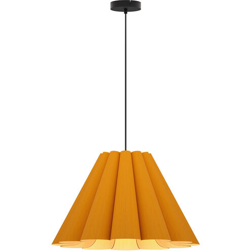 Lora 1 Light 22.8 inch Black Pendant Ceiling Light in Ocher/Ash, 23 in, WEP Collection