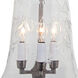 Sophia 3 Light 11 inch Pewter Bell Jar Pendant Ceiling Light in Satin Nickel
