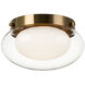 Caspian 1 Light 11 inch Aged Gold Brass Flush Mount Ceiling Light