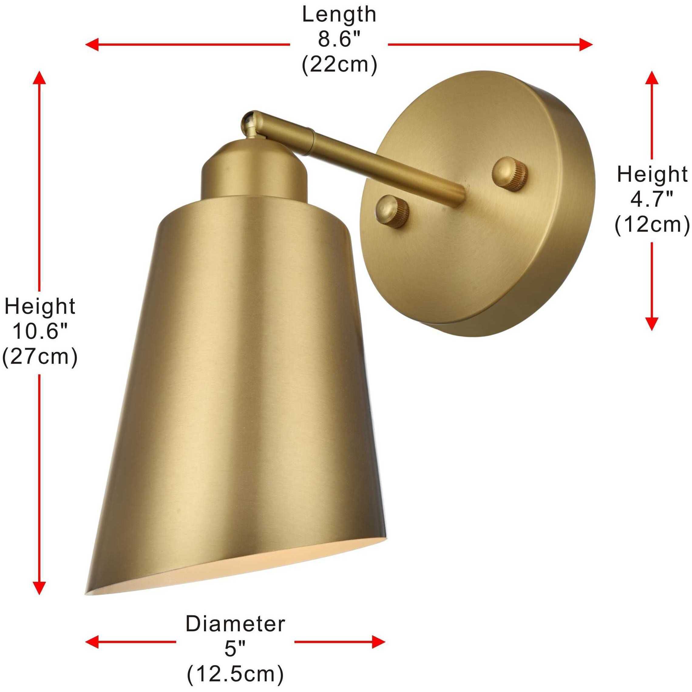 Halycon 1 Light 5 inch Satin Gold Bath Sconce Wall Light