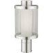 Nottingham 1 Light 15 inch Brushed Nickel Outdoor Post Top Lantern