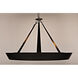 Swan 6 Light 53 inch Matte Black Chandelier Ceiling Light