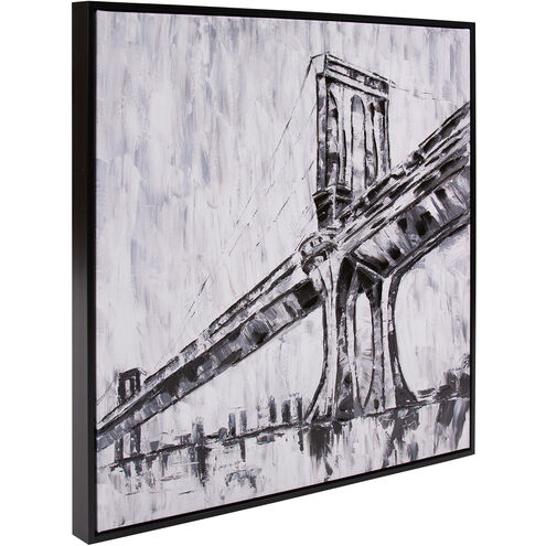 Triborough Bridge Print with Giclee Brush Strokes Wall Art