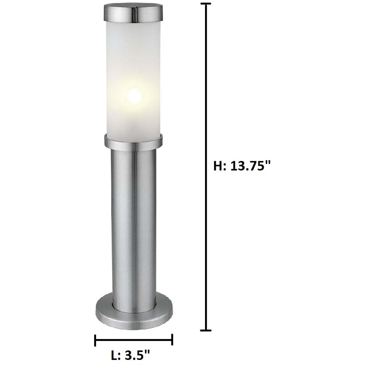 Konya 13.75 inch 40 watt Matte Nickel Outdoor Floor Lamp