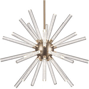 Astro LED 41 inch Aged Brass Chandelier Ceiling Light