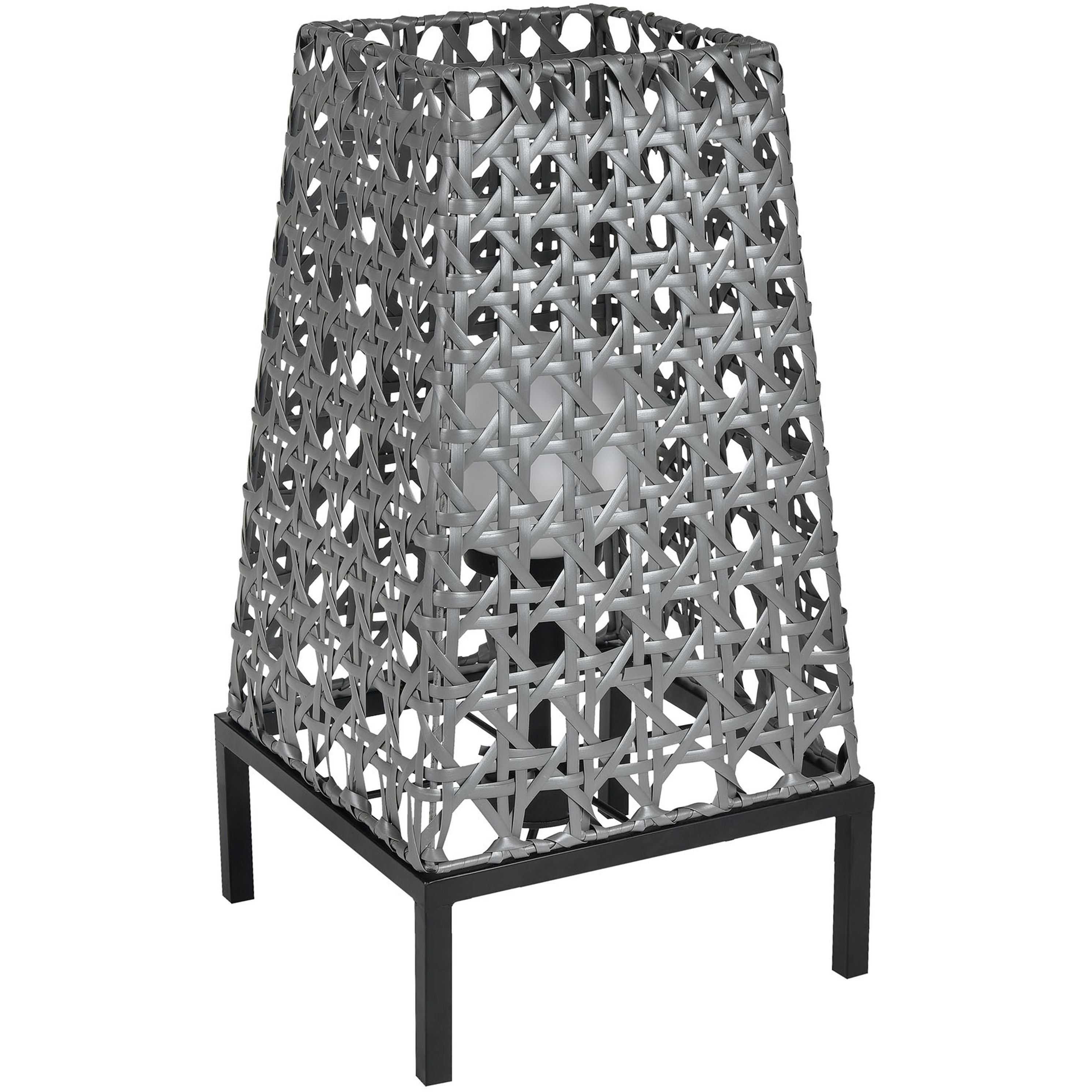 Carus 27 inch 7 watt Gray with Black Outdoor Table Lamp