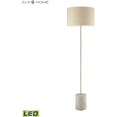 Katwijk 64 inch 9.00 watt Polished Concrete with Nickel Floor Lamp Portable Light