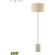 Katwijk 64 inch 9 watt Polished Concrete with Nickel Floor Lamp Portable Light