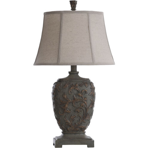 Roman 30 inch 100.00 watt Natural Colored Poly Resin Lamp Body/Base Table Lamp Portable Light