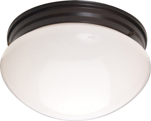 Essentials - 588x 2 Light 9 inch Oil Rubbed Bronze Flush Mount Ceiling Light