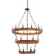 Lansdale 24 Light 42 inch Black Iron Chandelier Ceiling Light